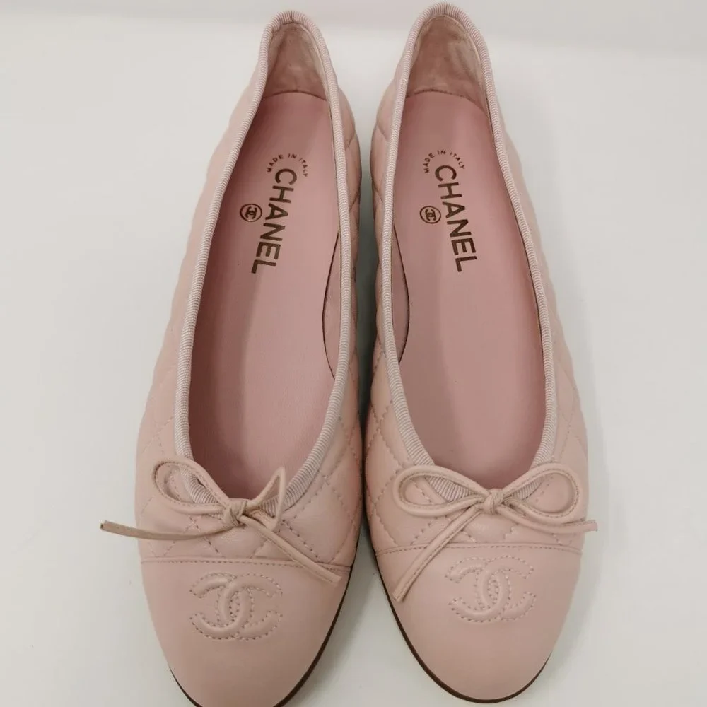 CHANEL Leather Pink Ballet Flats - Picture 4 of 8